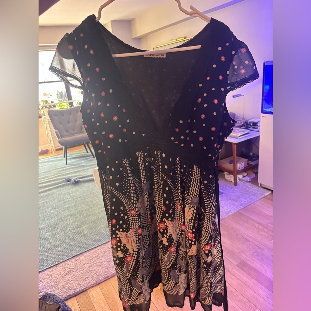 Vintage forever 21 polka dot floral Dress